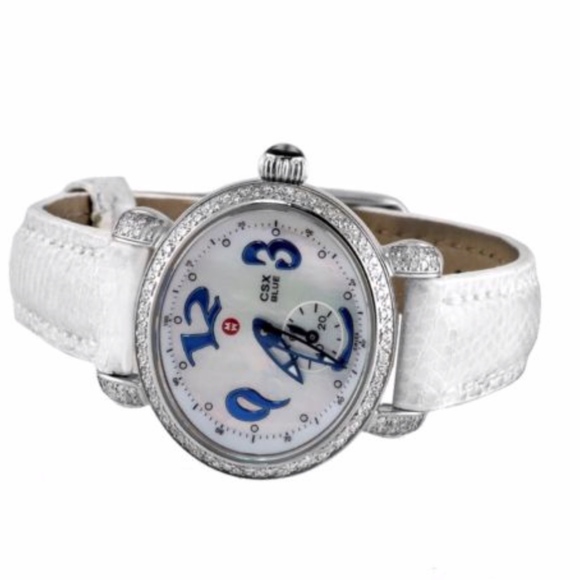 Michele CSX Blue Women's Diamond Watch - Picture 3 of 3